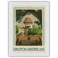 thumbnail image 1 of Crutch House Latton Harlow - London Underground - Vintage Railroad Travel Poster by Frederick C. Herrick c.1930s - Japanese Unryu Rice Paper Art Print (Unframed) 12 x 16 in, 1 of 4