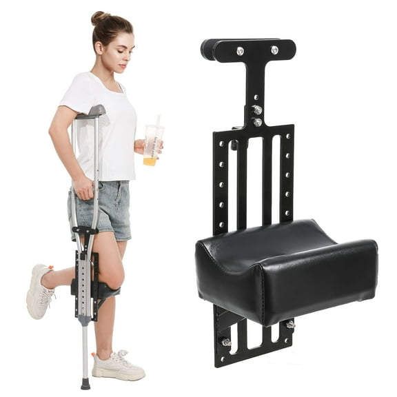 Crutch with Knee Rest Pads | Adjustable Pain Free Knee Crutch with Ergonomic Support Platform | Knee-Rest Pads for Single Leg Injuries | Crutch not Included