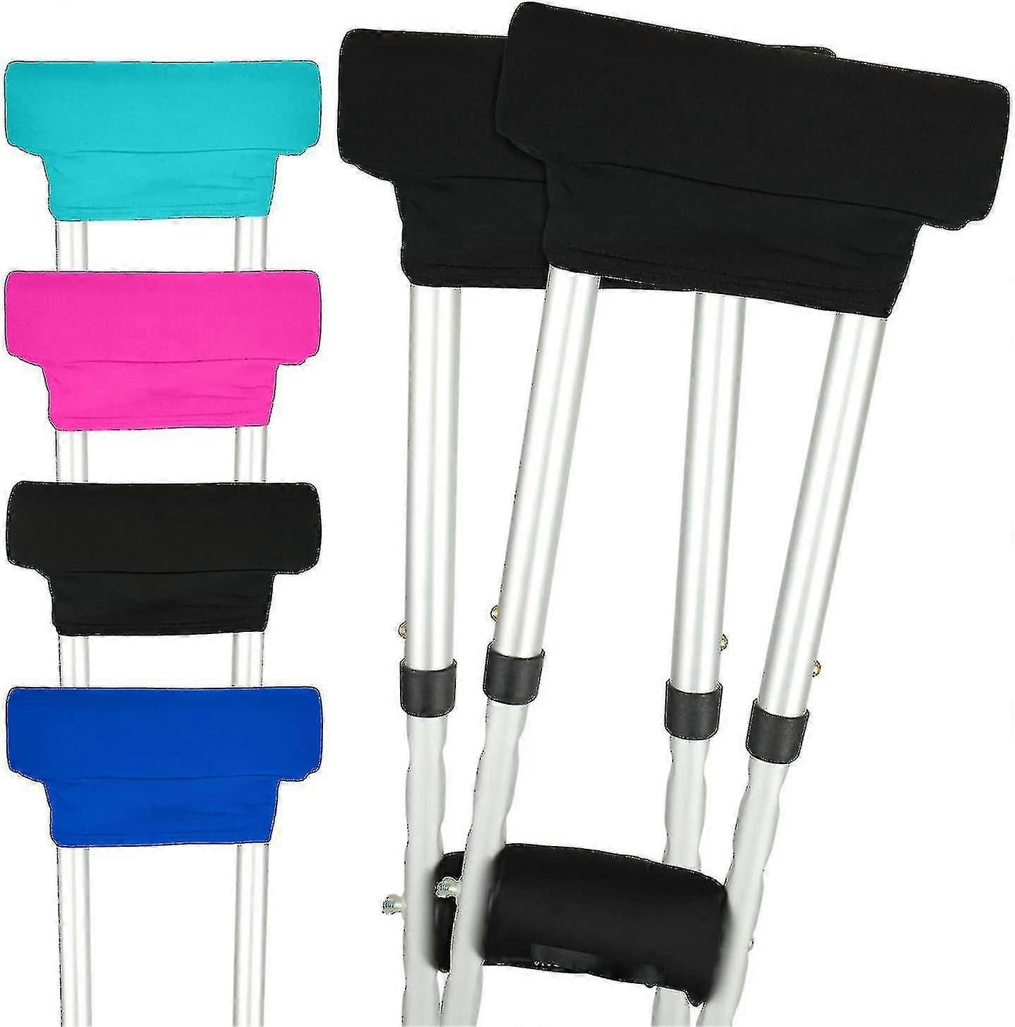 Carex Foldable Underarm Crutches For Adults & Kids - Lightweight, Adjustable Height 4'11" To 6'1", Portable & Comfortable