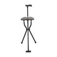 thumbnail image 1 of Crutch Stool with 300-pound Weight Capacity Sturdy Wicker Chair with Excellent Stability 300 Lbs Crutch Stool with Seat for Seniors for Camping, 1 of 9