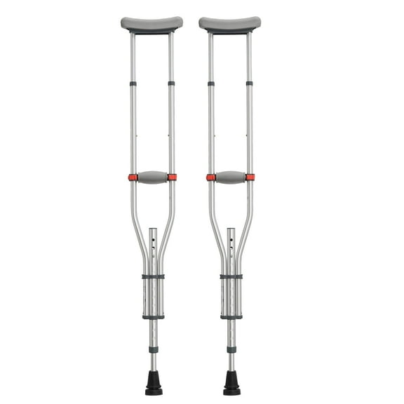 Crutches for Adults,Sturdy Crutch Capacity 300 Lb ,Aluminum Adjustable Crutches Suitable Height 4.6 to 6.6 Ft,Comfortable Armpit Pad Non-Slip Rubber Pads For Walking Crutches
