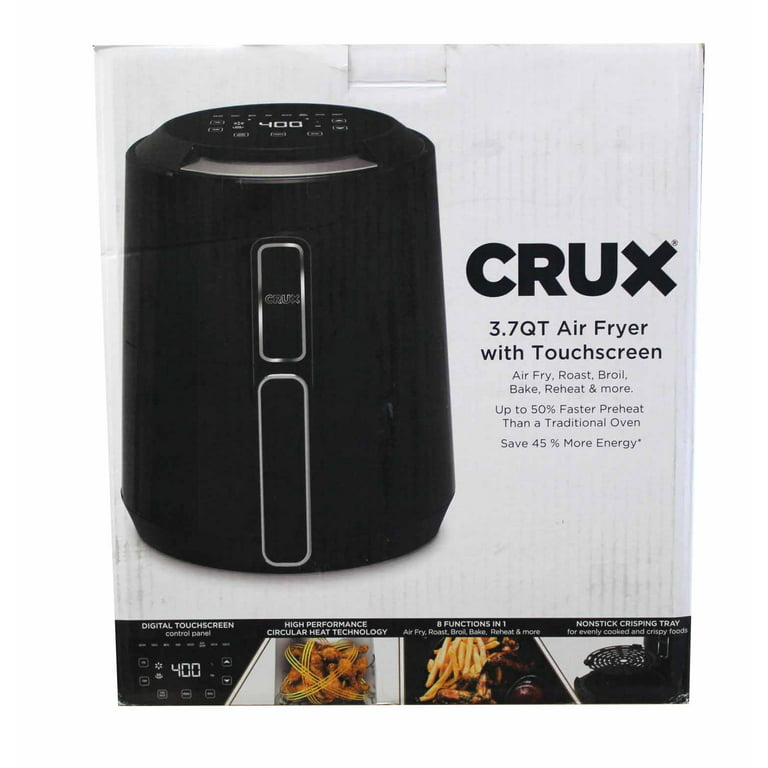 Crux 3.7-Quart Touchscreen Electric Air Fryer 2022