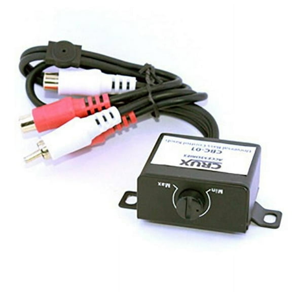 CRUX Bass Control Knob/Subwoofer Fader-Stereo RCA Male to Female