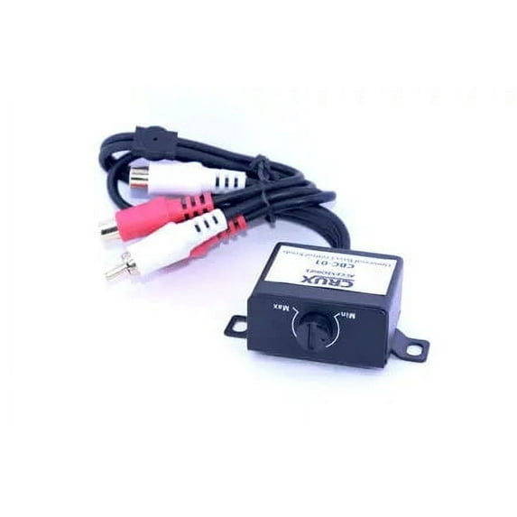 Crux CBC-1 | Bass Control Knob / Subwoofer Fader Stereo RCA Male to Female