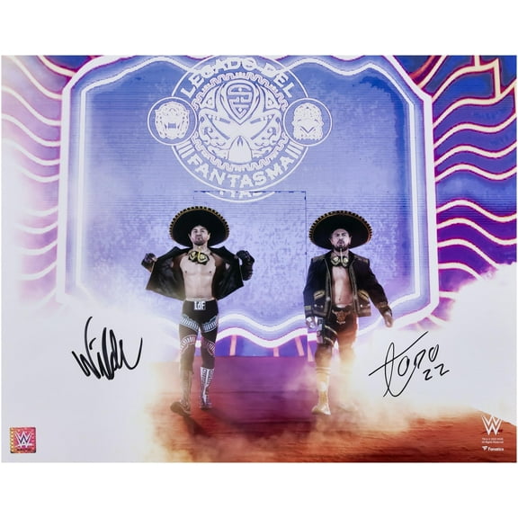 Cruz Del Toro and Joaquin Wilde WWE Autographed 16" x 20" Legado Del Fantasma Entrance Photograph - Fanatics Authentic Certified