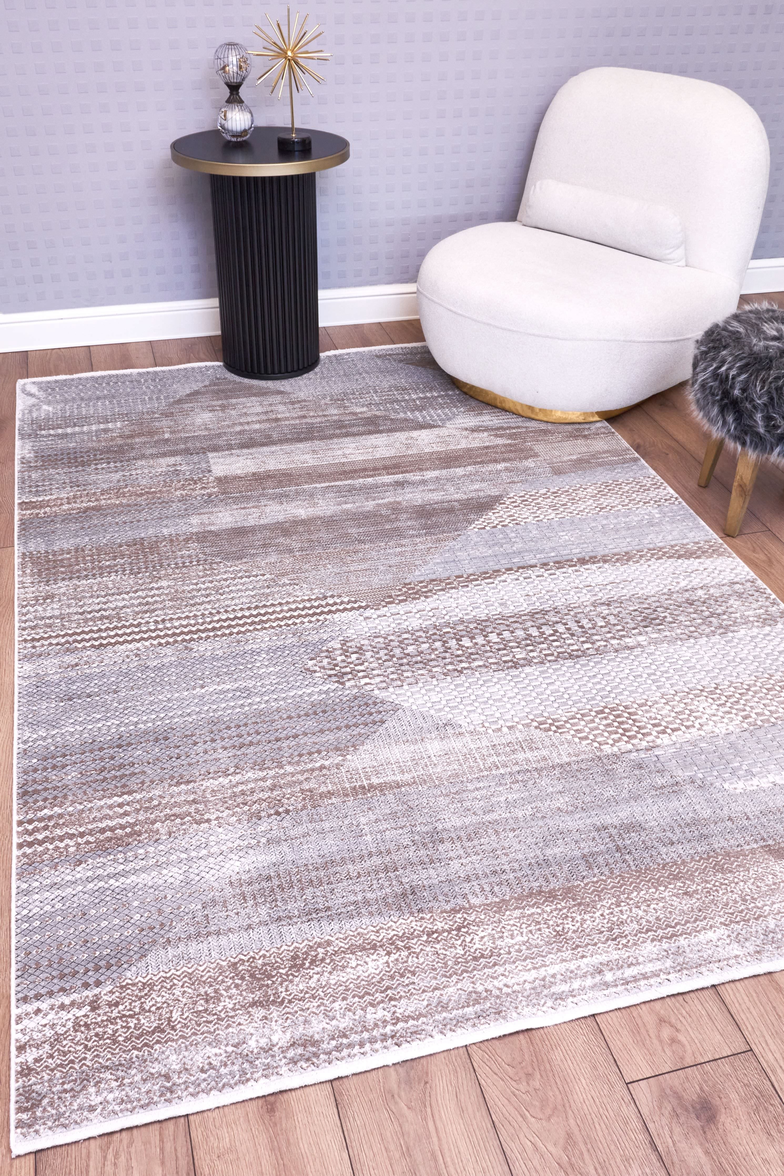 Picture of Cruz Modern Modern Bamboo Area Rugs for Living Room Jacquard Textured ...