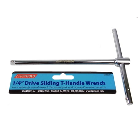 Cruz 1/4" Drive Chrome Sliding T-Handle Tool (MTD14)