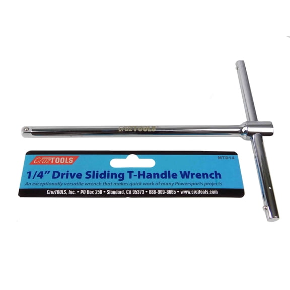 Cruz 1/4" Drive Chrome Sliding T-Handle Tool (MTD14)