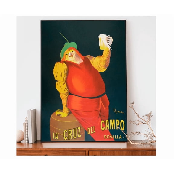 Cruz del Campo Beer Advert Vintage Leonetto Cappiello Poster Art Nouveau French Print Alcohol Advertisement