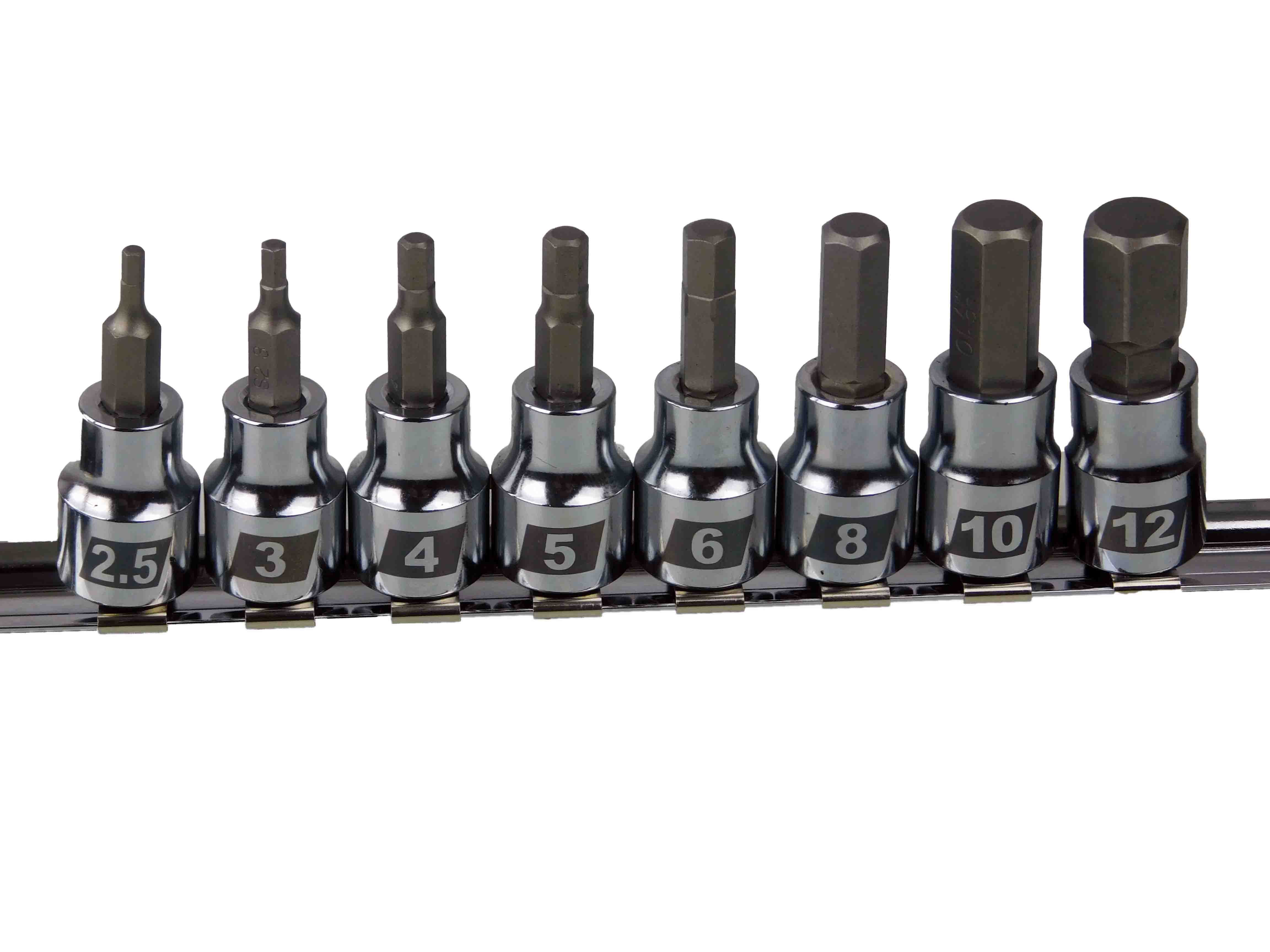 Cruz 10-Piece 3/8" Drive Standard Allen Socket Set (IN38HBS)