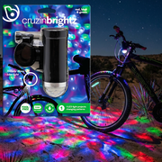 Brightz CruzinBrightz Disco Bike Light, Multicolor LED Light with Quick-Attach Mount