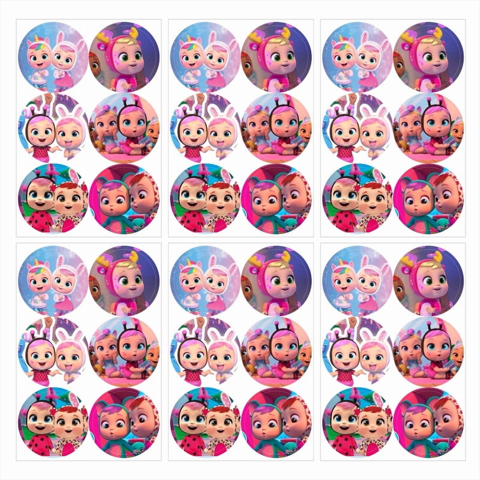Baby Rave Sticker Cry Babies Baby Stickers Party Favors Labels Birthday Thank You Themed ...