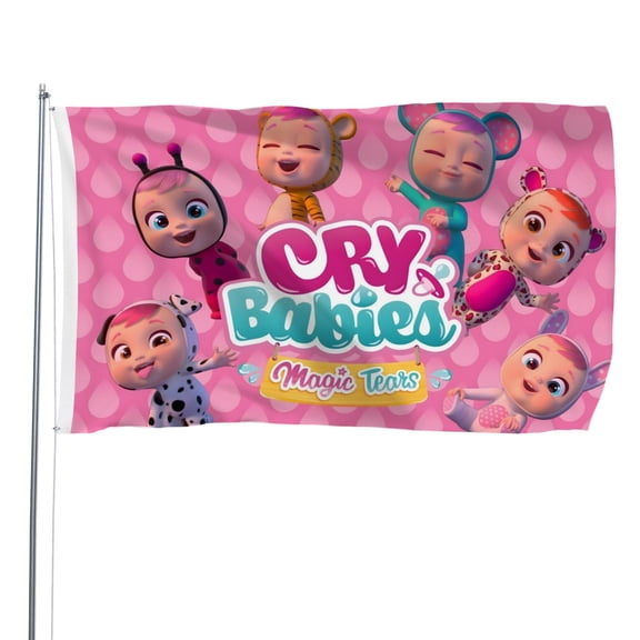 Cry Babies Baby-themed Printed Flag Perfect gift for fans, friends, and family members, and suitable for indoor and outdoor activities, party decorations.16"x24" (40cm60cm)