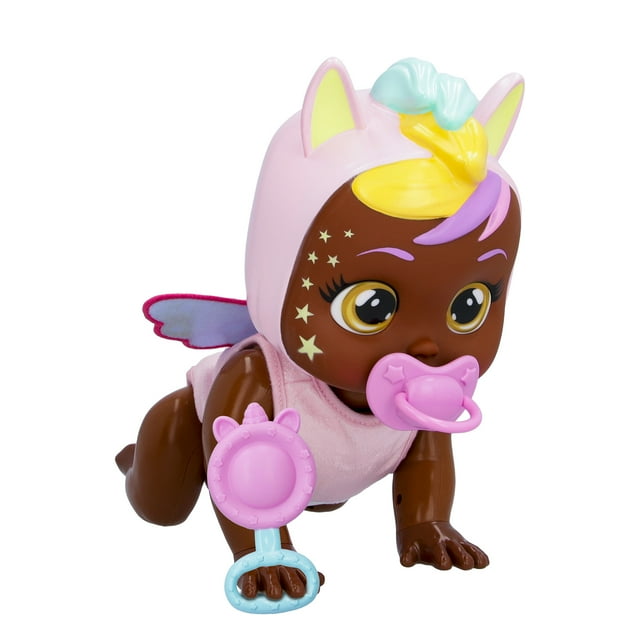 Cry Babies Crawling Miley Interactive Baby Doll with 35+ Realistic Baby