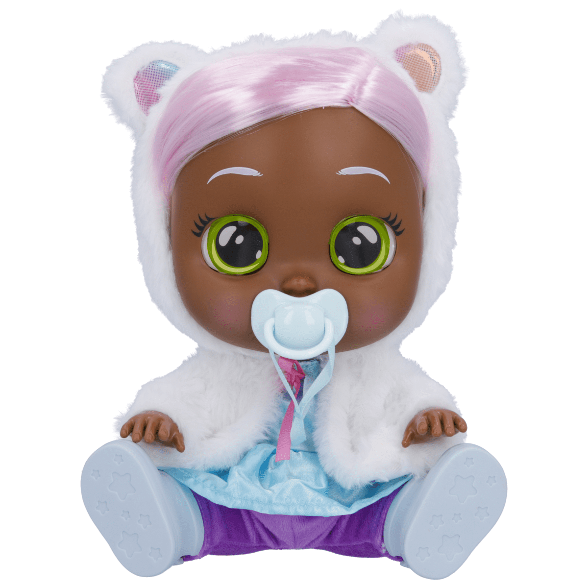 Cry Babies Dressy Pearly 12 inch Baby Doll with Dress and Fluffy Jacket