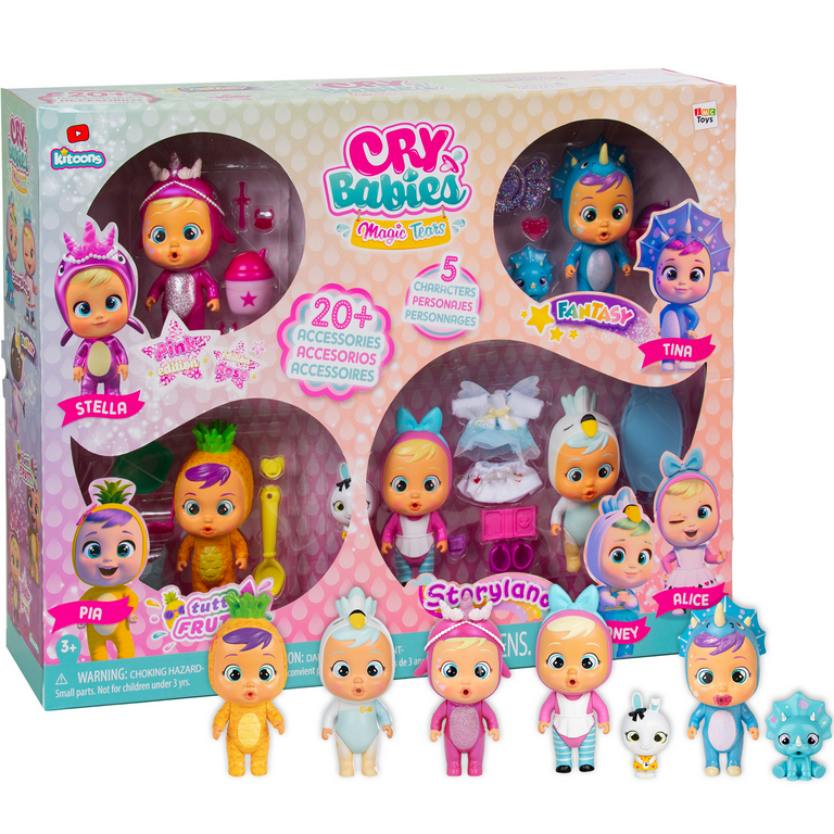 Cry Babies Magic Tears Stars Coney's House - 11+ Surprise Accessories, Doll  | Kids Age 3+