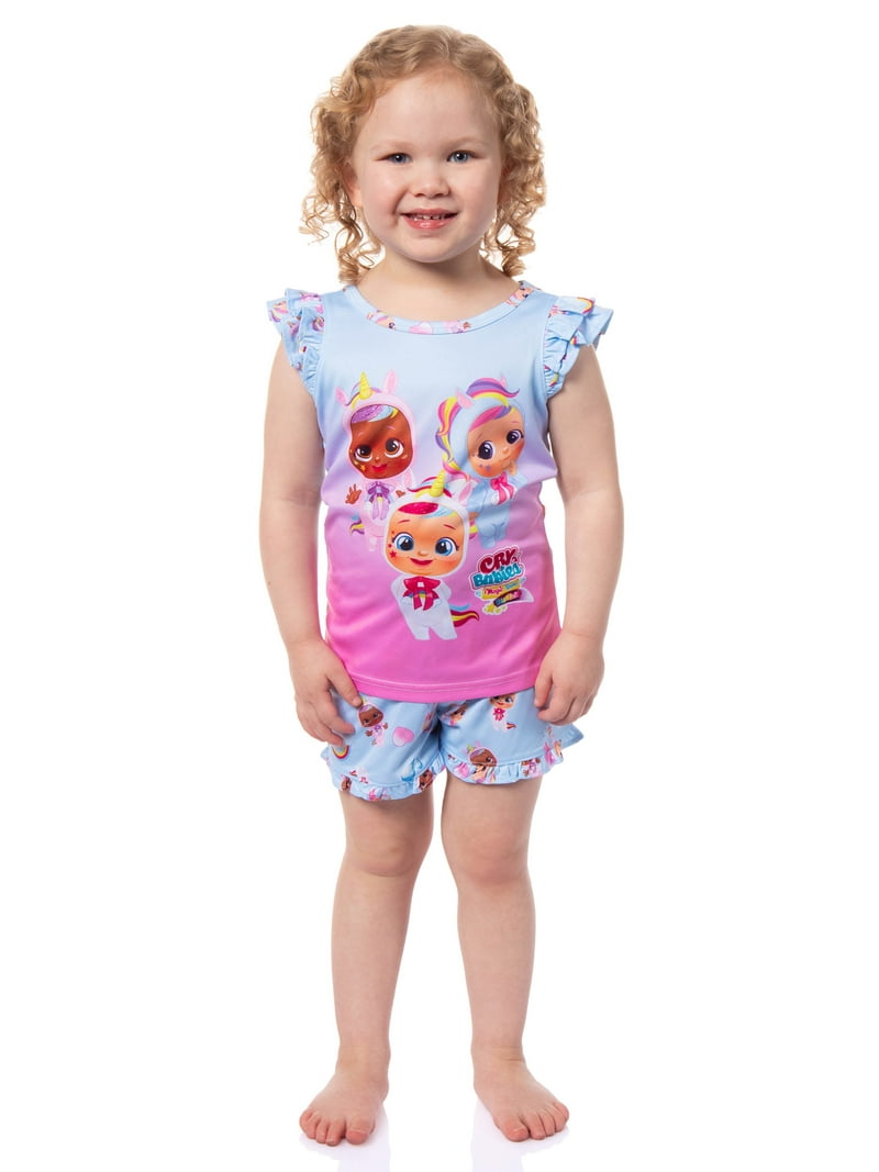 Cry Babies Magic Tears Fantasy Unicorn Ruffle Sleeve Toddler Girls Cry Babies Magic Tears Fantasy Unicorn Ruffle Sleeve Toddler Girls