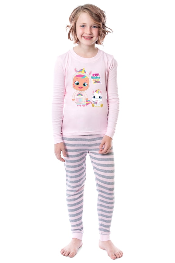 Cry Babies Magic Tears Girls' Child Characters Show Unicorn Sleep Pajama Set