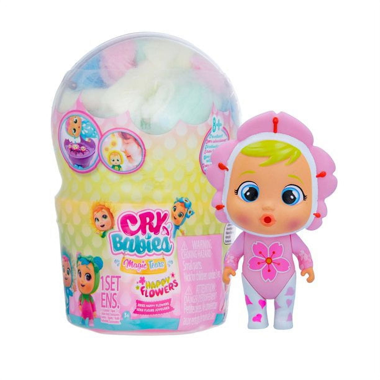 Cry Babies Magic Tears Happy Flowers Mini Doll, Kids Ages 4 and up