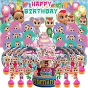 Cry Babies Party Supplies Set Balloons Tableware Decorations Birthday Paper Plates Cake Topper Decor Banner Backdrop