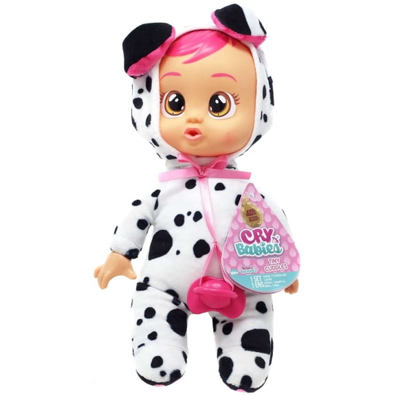 Cry Babies Tiny Cuddles Pets Dotty Dalmatian Plush Baby Doll