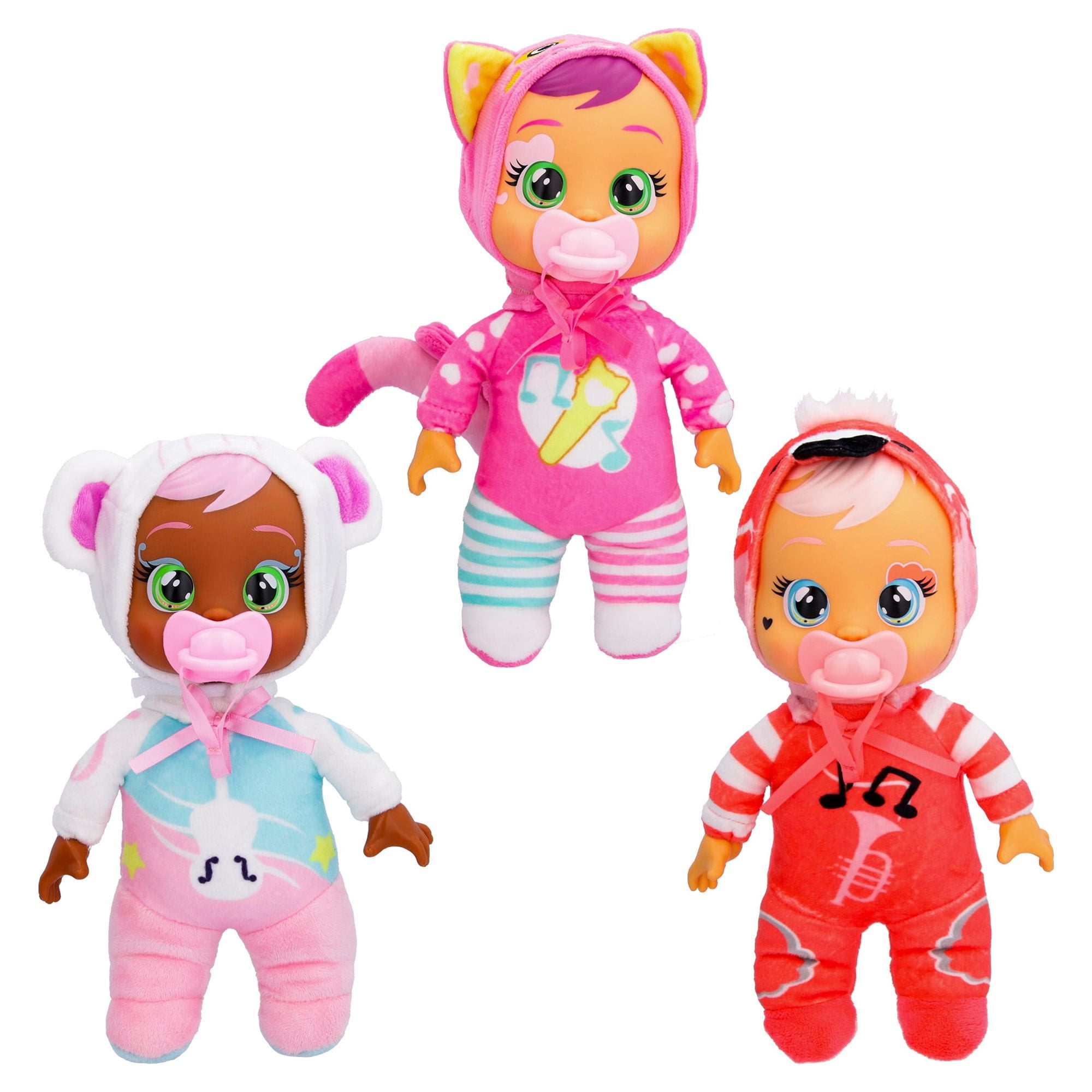 Cry Babies Tiny Cuddles Music Edition 3pk Dolls. Ages 18+ Months 