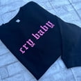 thumbnail image 1 of Cry Baby Embroidered Crewneck Sweatshirt Unisex Pullover Long Sleeves Long Sleeves, 1 of 2