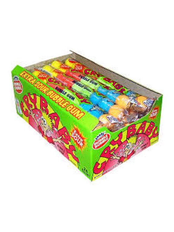 , Extra Sour Bubble Gum Tube, Count 24 (1.6 oz) - Sugar Candy / Grab Varieties & Flavors