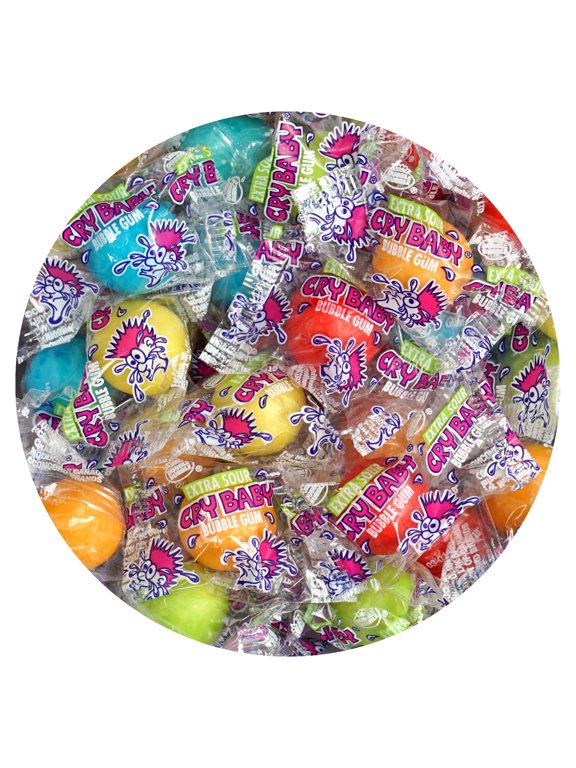 Extra Sour Fruit Gumballs, 12oz. Bulk Bag (Approx 60 Pieces) Individually Wrapped Gumballs, Chewing Bubble Gum, Colorful Gum Balls, Sour Gum