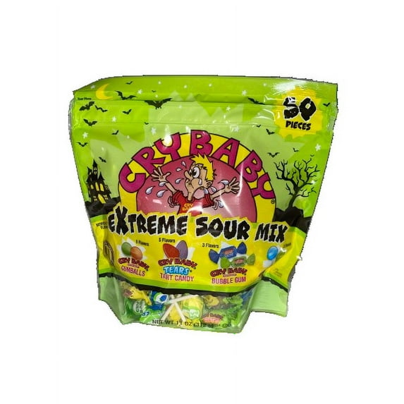 Cry Baby Extreme Sour Halloween 50 piece Mix 11 oz. Bag