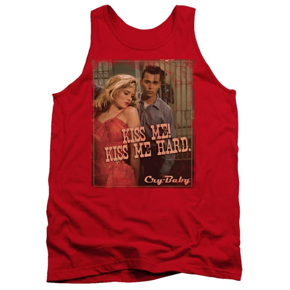 Cry Baby Kiss Me Adult Tank Top Red Red