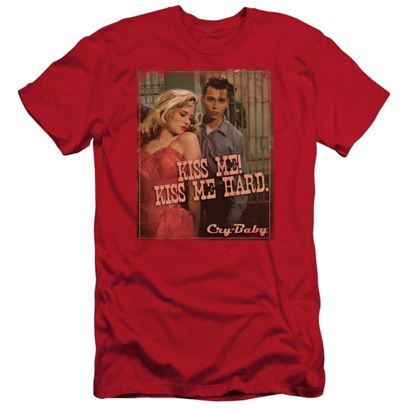 Cry Baby Kiss Me S/S Adult 30/1 T-Shirt Red Red