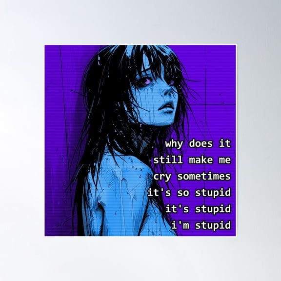 Cry Sometimes Poster Wall Art, Modern Wall Decor, 30x30 UNFRAMED