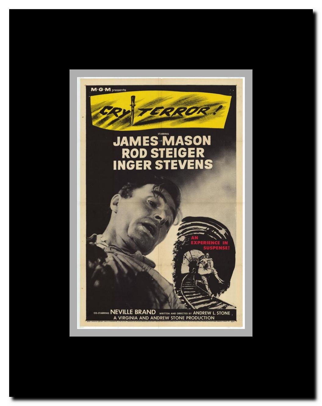 Cry Terror Framed Movie Poster