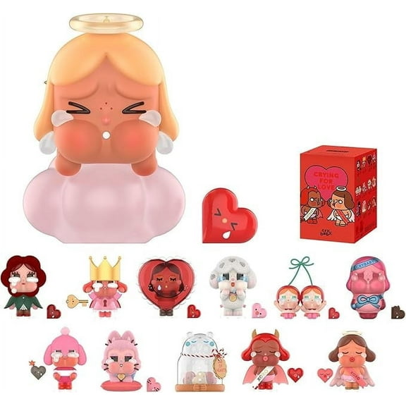 Crybaby Cry for Love series character models, blind box character models, random design action figure models, collectible toys, home furnishings, single box