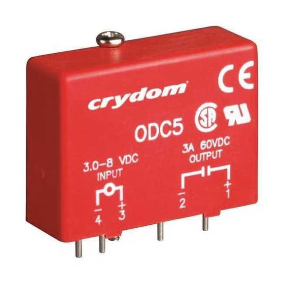 Crydom Input/Output Relay,3A,Plug-In,Red ODC5