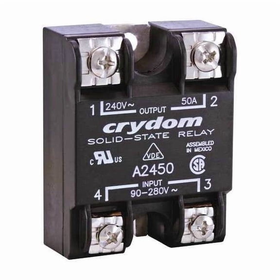 Crydom Solid State Relay, 1 Phase, Screw Clamp, Panel, SCR A2410