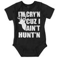thumbnail image 1 of Crying Because Not Hunting Hunter Romper Boys or Girls Infant Baby Brisco Brands 12M, 1 of 6