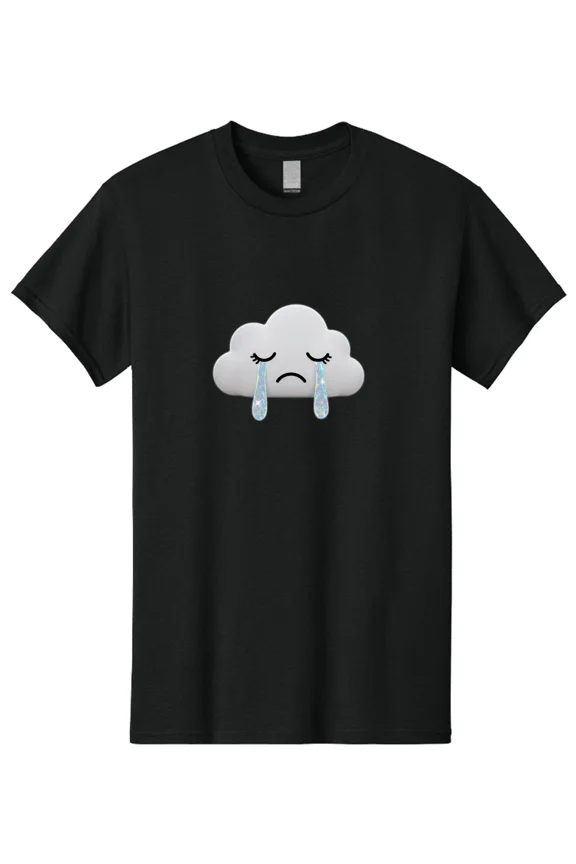 Crying-Cloud-4 Mens Graphic Tee, 100% Cotton, Casual Summer Wear