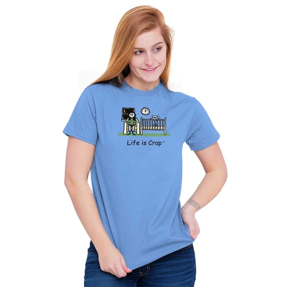 Crying Cranky Baby Tired Mother Women's Plus Size Graphic Tee Brisco Brands 3X