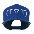 thumbnail image 1 of Crying Face Text Emoticon Embroidered Snapback Cap - Navy OSFM, 1 of 5