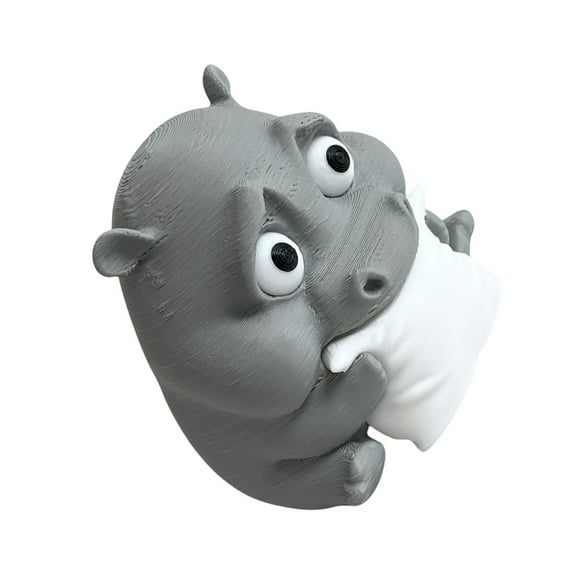 Crying Hippo Statue Unique Desk Component Gift