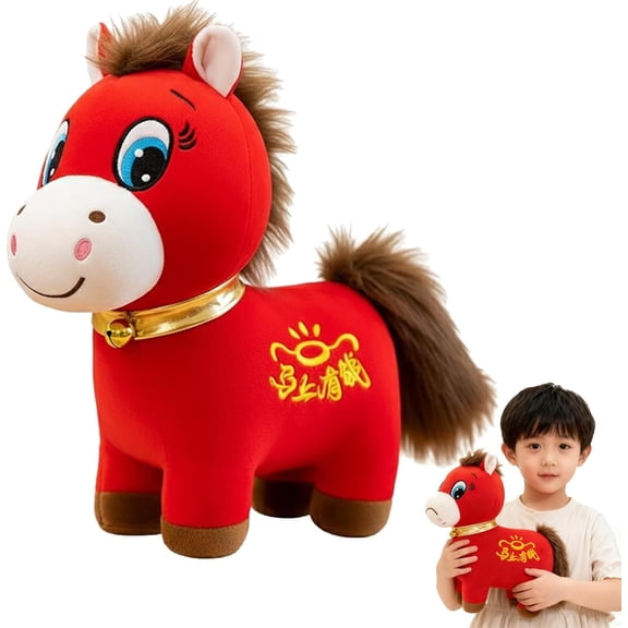 Crying Horse, Year of The Horses 2026 Plush, 8in Funny Plus Figurine, Chinese New Year 2026 Plush Toy, Spring Festival
