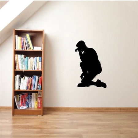 Crying Praying Man Decal - 36 Inches