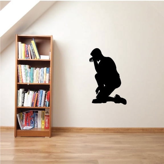 Crying Praying Man Decal - 36 Inches