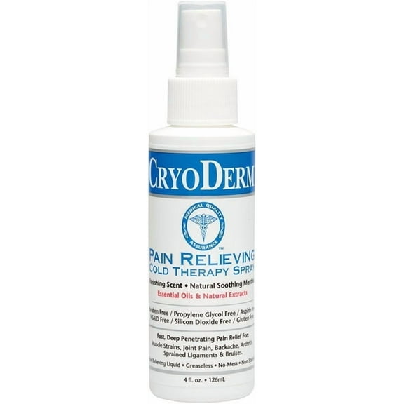 CryoDerm Cold Therapy Pain Relief Spray 4 oz - Muscle & Joint Relief