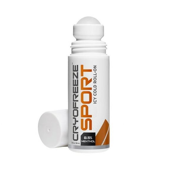 CryoFreeze Sport Icy Cold Menthol Roll-On for Muscle Pain & Inflammation Relief, 12 Botanicals