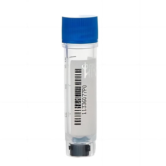 CryoKING 1.5ml Plastic Cryogenic Vials with Caps, Tubes with Bottom 2D Barcode for Sample Collection and Storage (External Thread), 500Pcs/Pack
