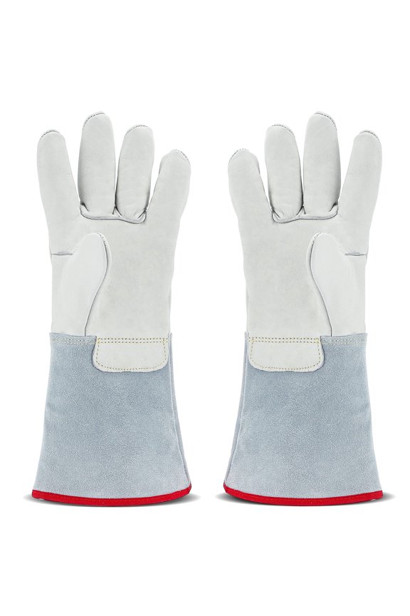 Cryogenic Gloves 40cm Long Mid-arm LN2 Protective Gloves for Liquid Nitrogen/Dry Ice/Cold Storage