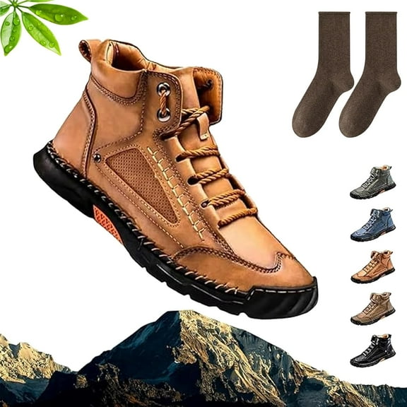Cryonessa Leather Boots, Surastep Shop Boots, Olveros Shoes, Olveros Boots, Men's Comfortable Handmade Leather Boots – Waterproof, Arch Support, Spacious Toe Box Outdoor Leather Shoes